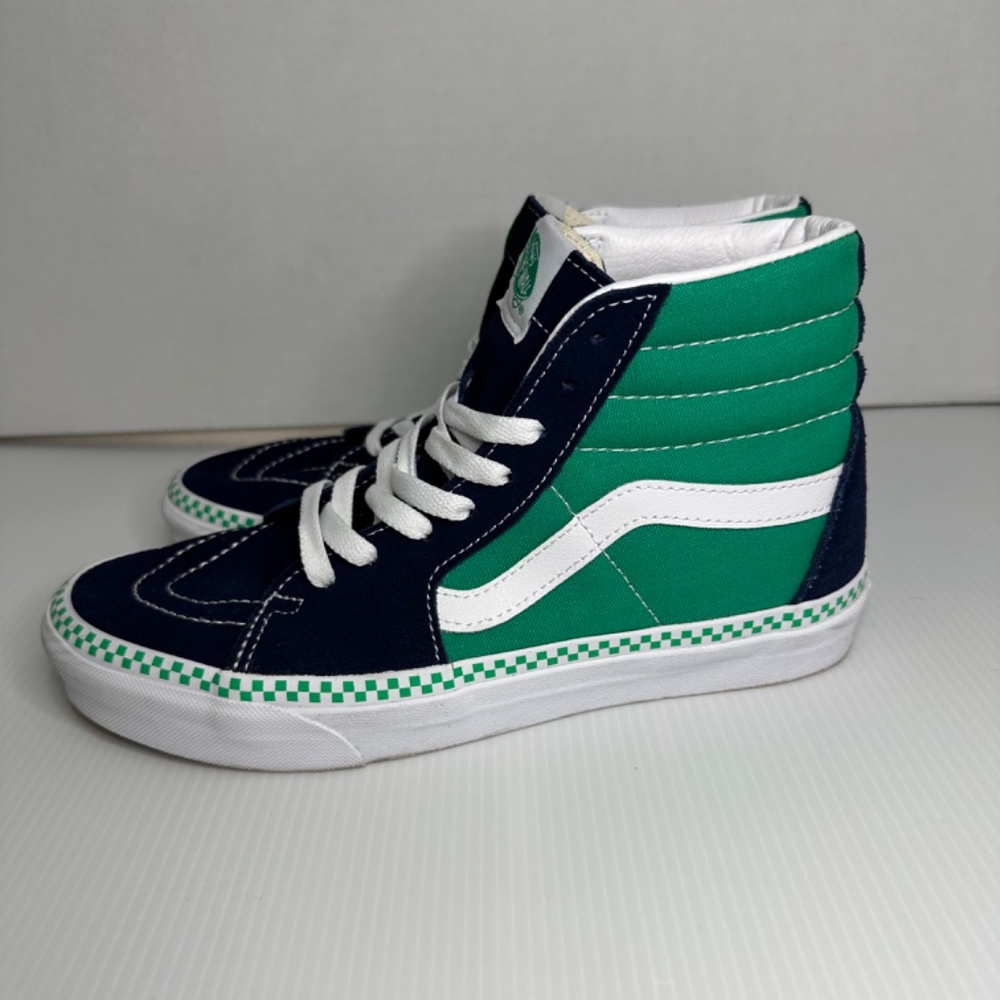 VANS Skateboard Shoes Sneakers Sk 8 Hi Top Off The Wall Mens 7.5 checkered laces - Picture 7 of 12
